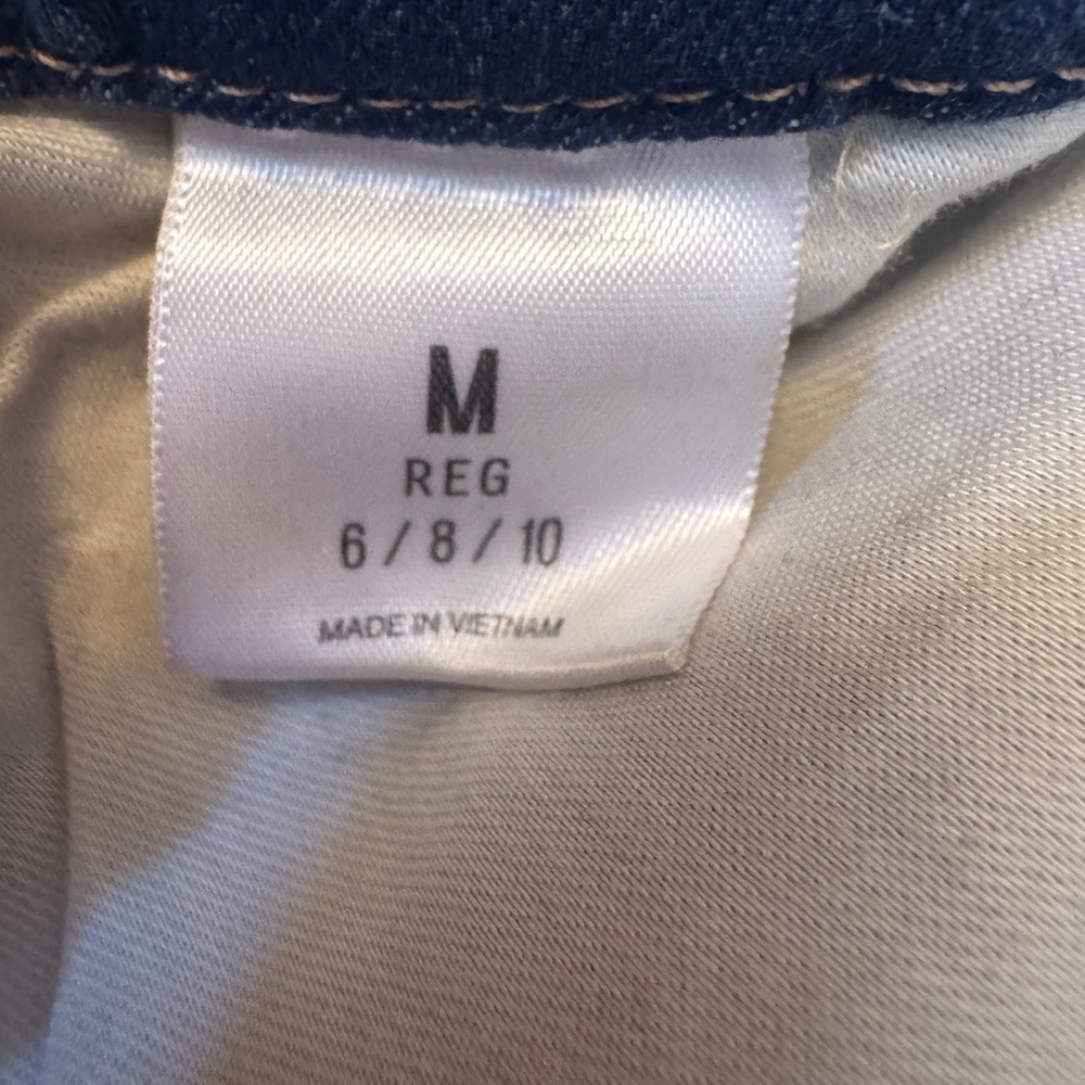 EXPRESS SKYSCRAPER Mid rise stretch Distressed Blue Jeans SZ 6 8 10 Medium M - Picture 9 of 9